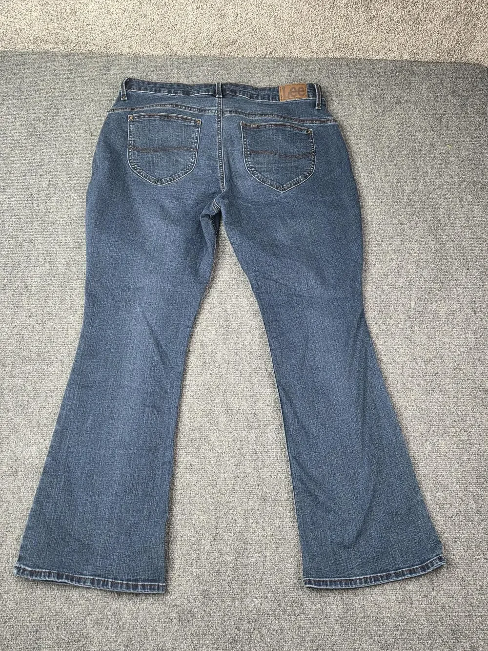 Lee Jeans Womens 16P Blue Bootcut Mid Rise Slim Fit Shape Illusions Stretch